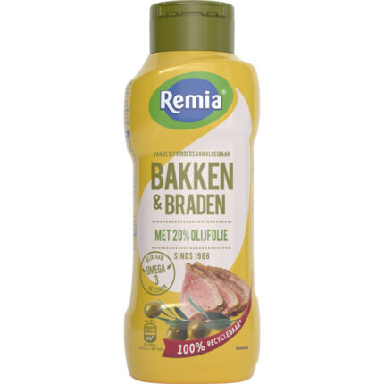 Remia Bakken & braden met 20% olijfolie bevat 1.2g koolhydraten