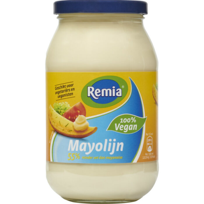 Remia Mayolijn 100% plantaardig bevat 10g koolhydraten