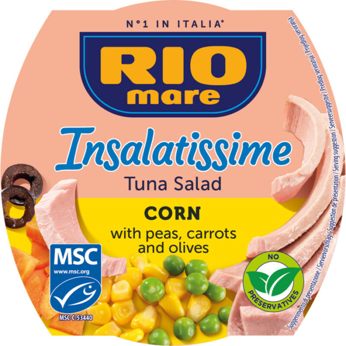 Rio Mare Insalatissime tuna salad mais bevat 6.5g koolhydraten