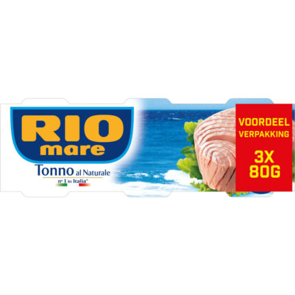 Rio Mare Tonijn in water 3-pack bevat 0g koolhydraten