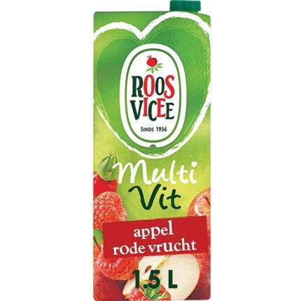 Roosvicee Multivit appel & rode vruchten bevat 6.3g koolhydraten
