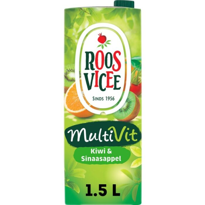Roosvicee Multivit kiwi-sinaasappel bevat 5.9g koolhydraten
