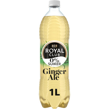 Royal Club Ginger ale 0% suiker bevat 0g koolhydraten