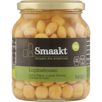 Smaakt Lupinebonen 340g - bio bevat 5.7g koolhydraten