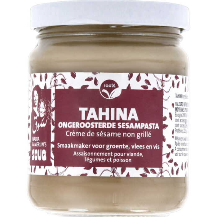 Souq Tahina ongeroosterde sesampasta bevat 8.5g koolhydraten