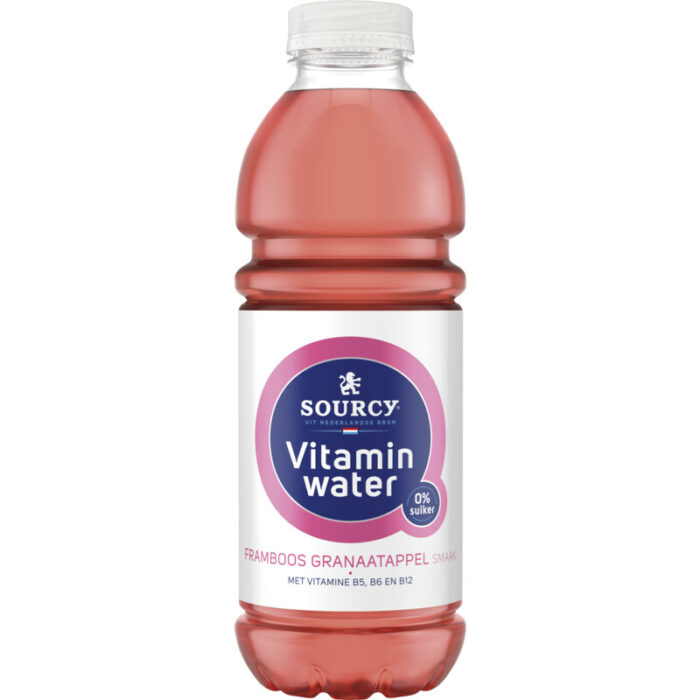 Sourcy Vitaminwater framboos bevat 0g koolhydraten