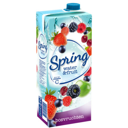 Spring Water & fruit bosvruchten bevat 8.7g koolhydraten
