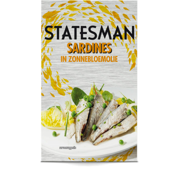 Statesman Sardines in zonnebloemolie bevat 0g koolhydraten