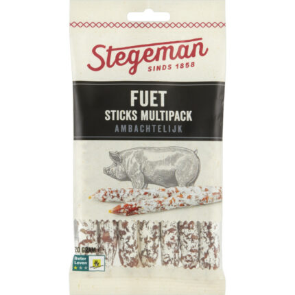 Stegeman Fuet ambachtelijk sticks multipack bevat 2g koolhydraten