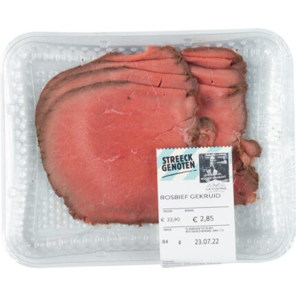 Streeckgenoten Rosbief bevat 0.4g koolhydraten