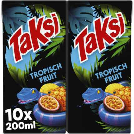 Taksi Tropisch fruit 10-pack bevat 8g koolhydraten