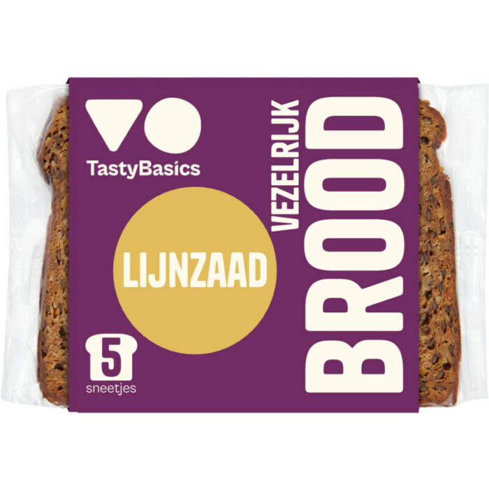 TastyBasics Brood lijnzaad bevat 7.5g koolhydraten