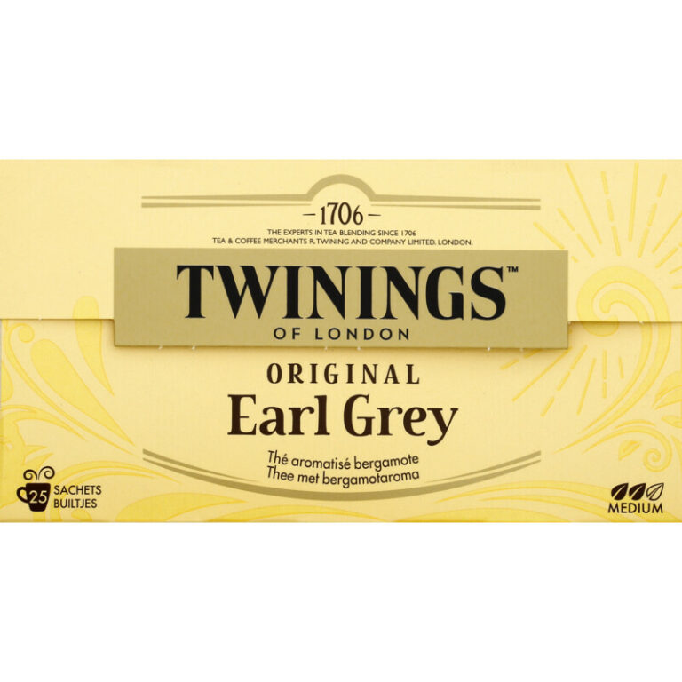 Twinings Original earl grey bevat 0g koolhydraten