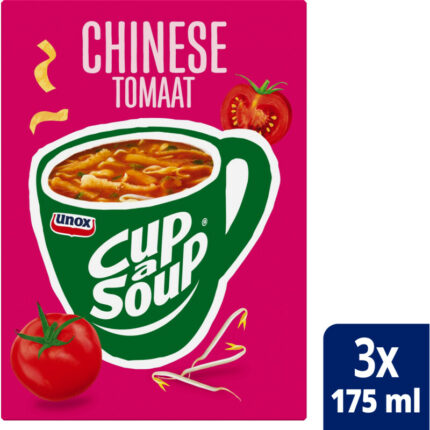 Unox Cup-a-soup Chinese tomaat bevat 6.4g koolhydraten