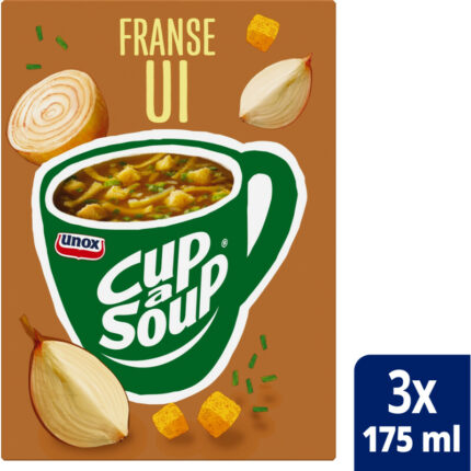 Unox Cup-a-soup Franse ui bevat 4g koolhydraten