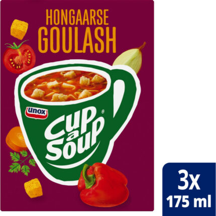 Unox Cup-a-soup Hongaarse goulash bevat 4.9g koolhydraten