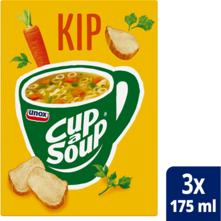 Unox Cup-a-soup kip bevat 4.1g koolhydraten