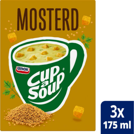 Unox Cup-a-soup mosterd bevat 6g koolhydraten