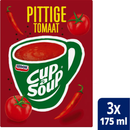 Unox Cup-a-soup pittige tomaat bevat 5.4g koolhydraten