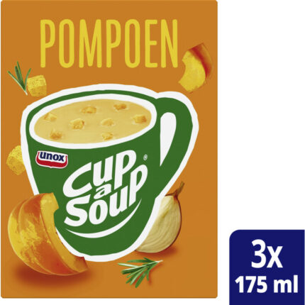 Unox Cup-a-soup pompoen bevat 6.3g koolhydraten