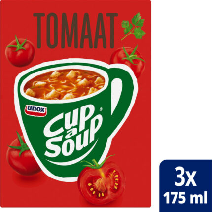 Unox Cup-a-soup tomaat bevat 6.2g koolhydraten