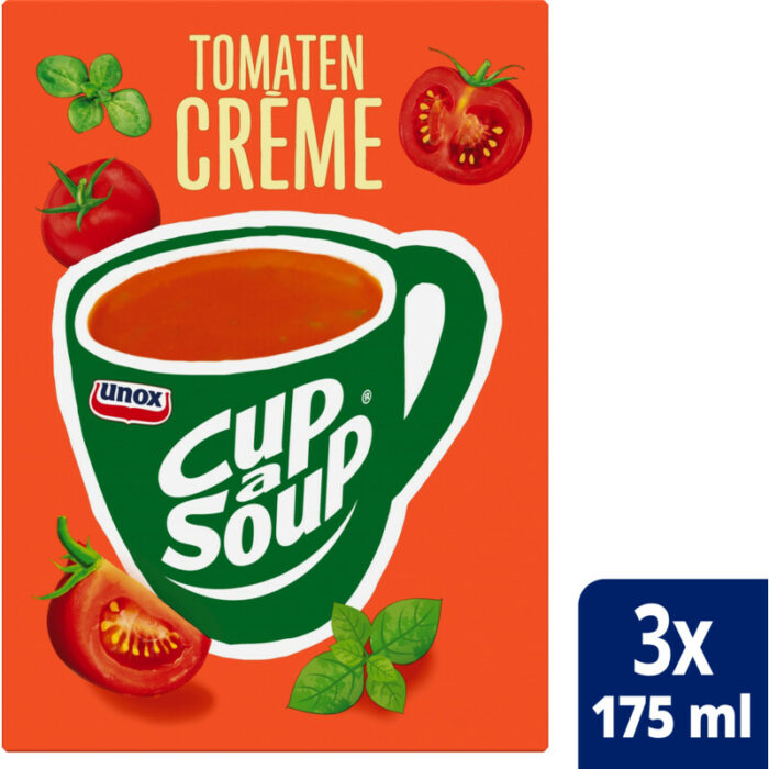 Unox Cup-a-soup tomaat créme bevat 6.6g koolhydraten