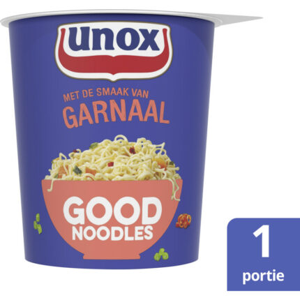 Unox Good Noodles Garnaal bevat 10g koolhydraten