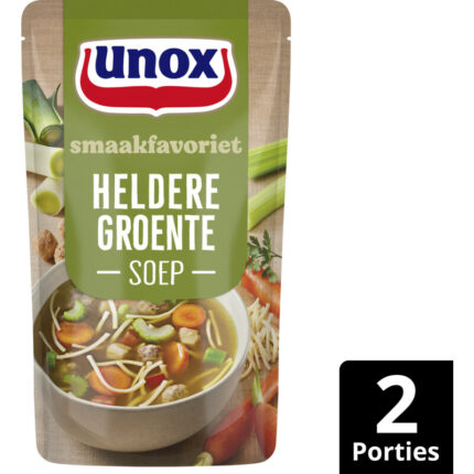 Unox Heldere groentesoep bevat 2.9g koolhydraten