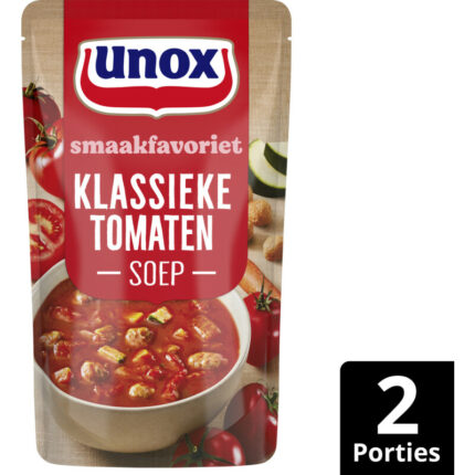 Unox Hollandse tomatensoep bevat 5.4g koolhydraten