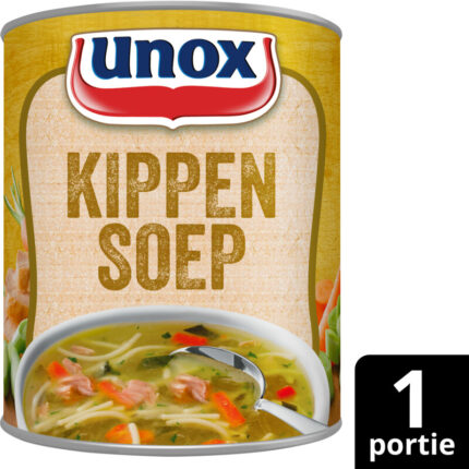 Unox Stevige kippensoep bevat 2.8g koolhydraten