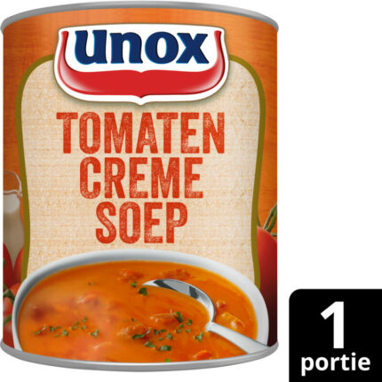 Unox Stevige tomatencrèmesoep bevat 6.2g koolhydraten