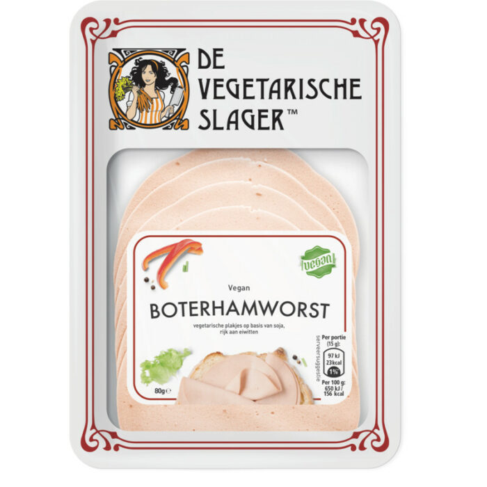Vegetarische Slager Boterhamworst bevat 5.2g koolhydraten