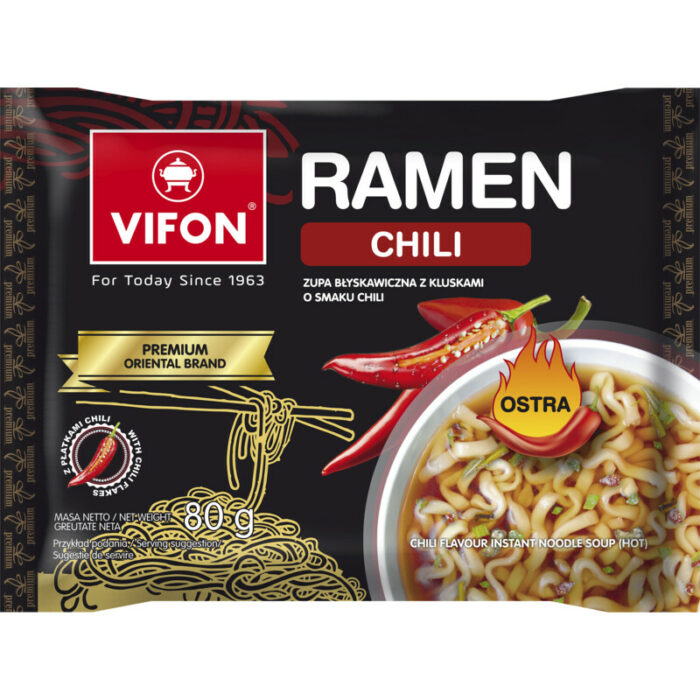 Vifon Ramen chili bevat 9.4g koolhydraten