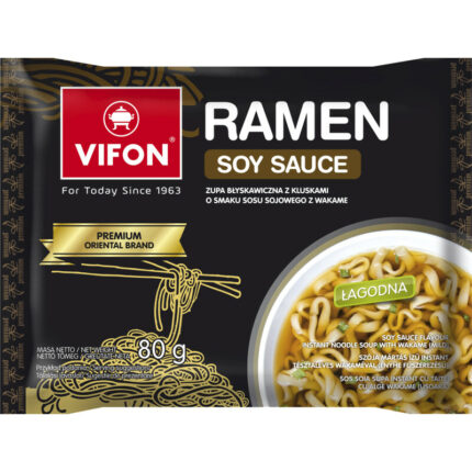Vifon Ramen soy sauce bevat 9.3g koolhydraten