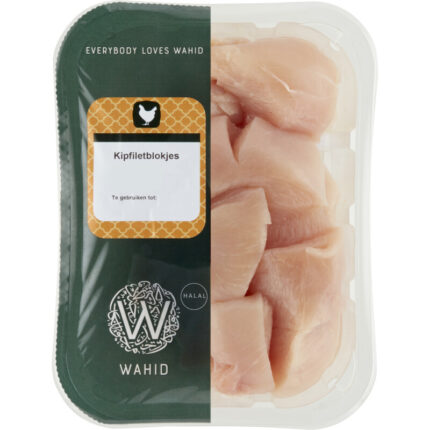 Wahid Halal kipfilet blokjes bevat 0g koolhydraten