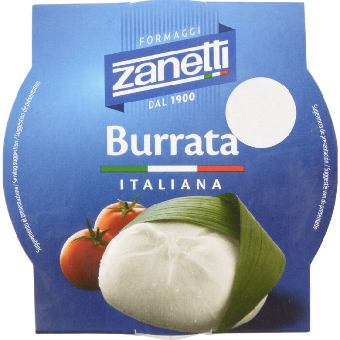 Zanetti Burrata bevat 2g koolhydraten