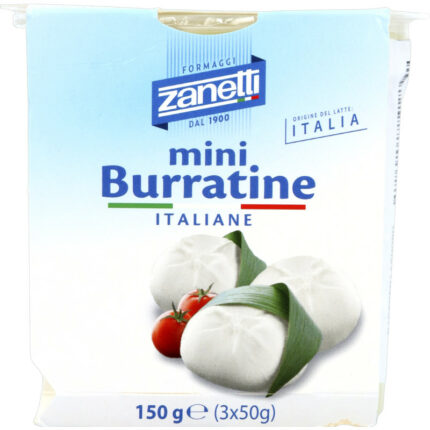 Zanetti Mini burratine bevat 2g koolhydraten