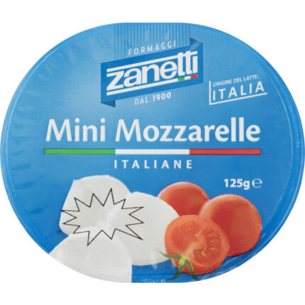 Zanetti Mini mozzarelle bevat 0.4g koolhydraten