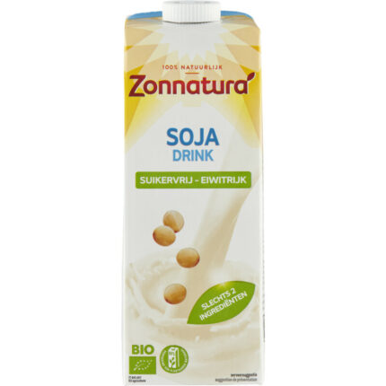 Zonnatura Soja drink bevat 0.7g koolhydraten