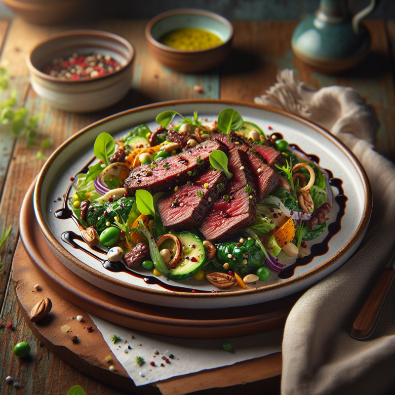 Keto Biefstuksalade met Balsamico-Dressing