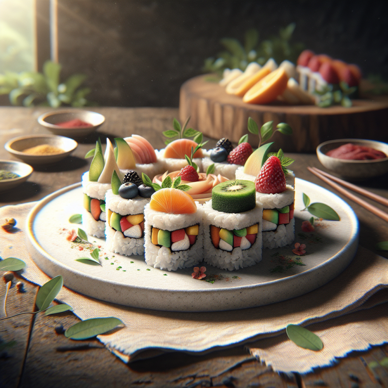 Keto Dessertsushi met Fruit