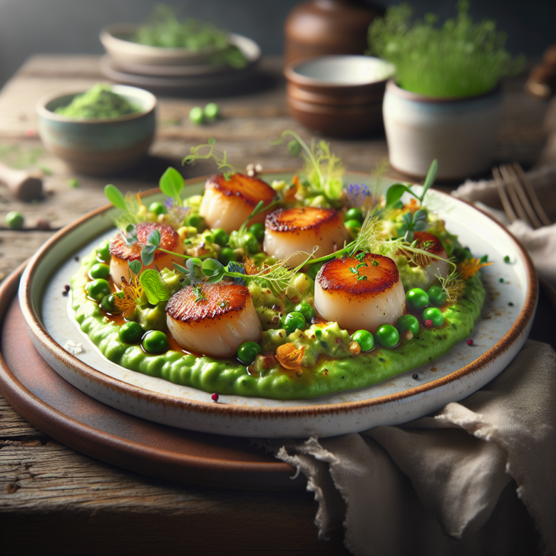 Coquilles met Avocado en Doperwtenpuree Keto Recept