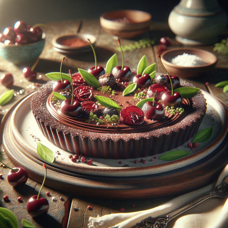 Keto Chocolade Kersen Taart