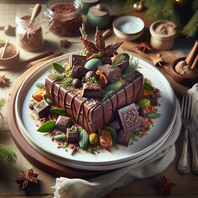 Keto Chocolade Kersttaart Delight