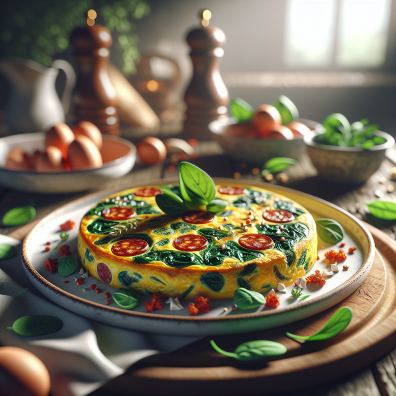 Keto Frittata met Spinazie en Chorizo