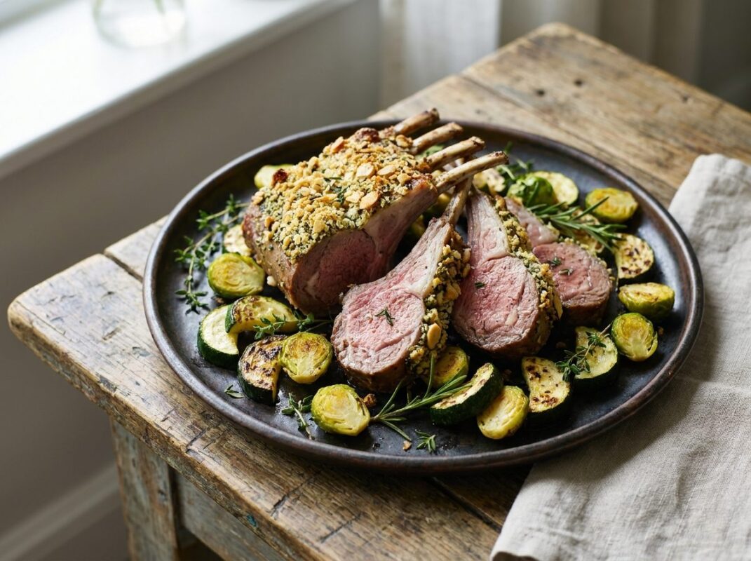 Keto Lamsrack uit de Oven met Kruidenkorst