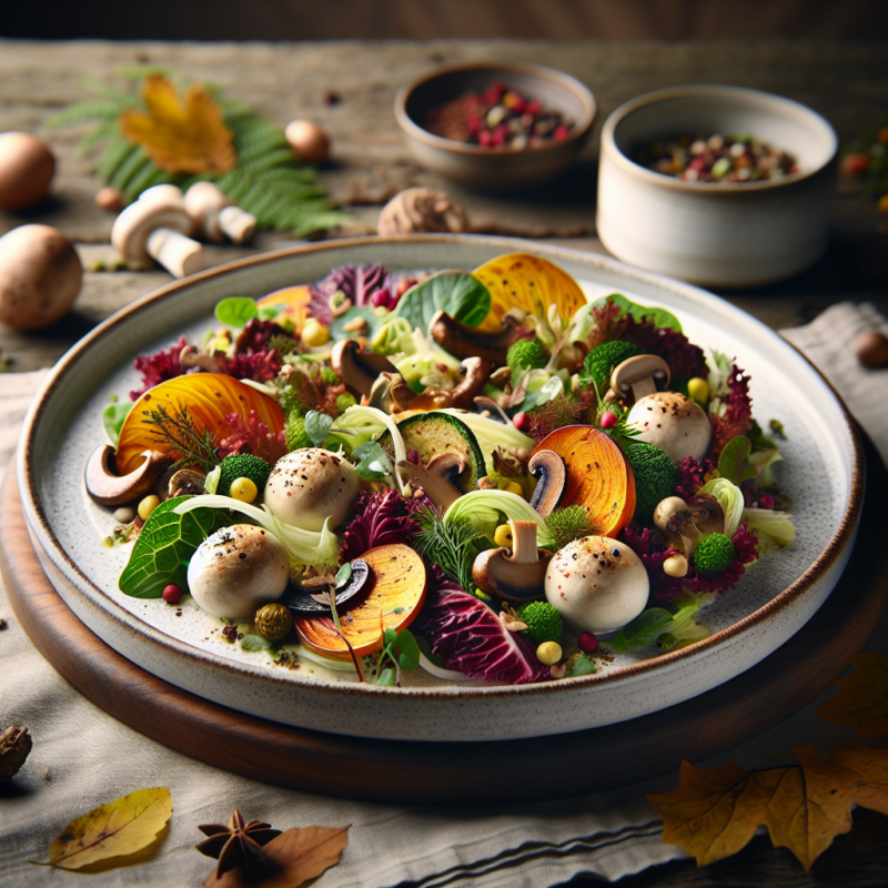 Herfstige Keto Salade met Paddenstoelen