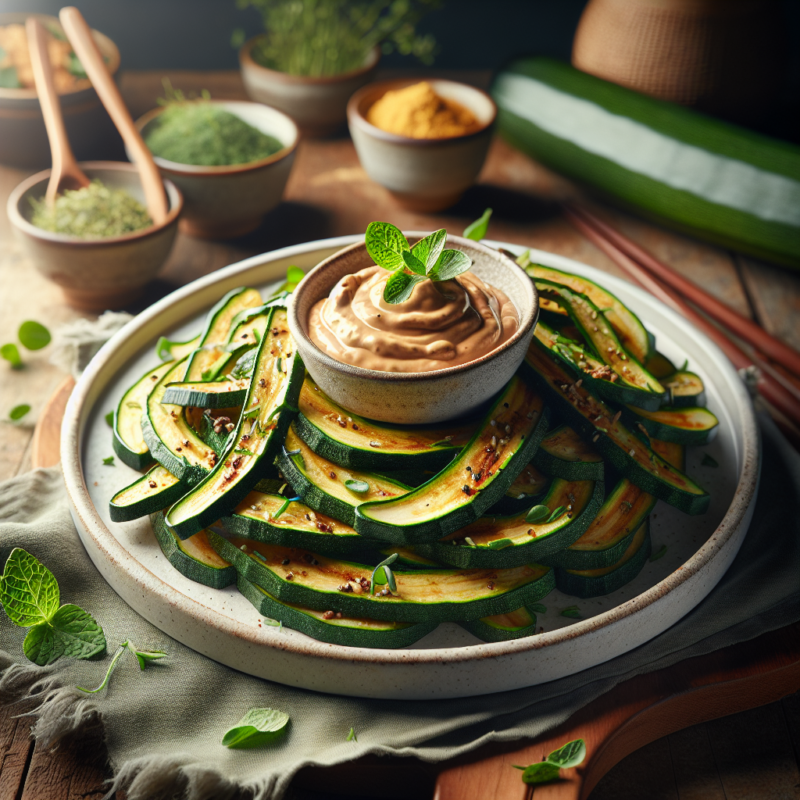 Keto Courgette Reepjes met Soja Dip