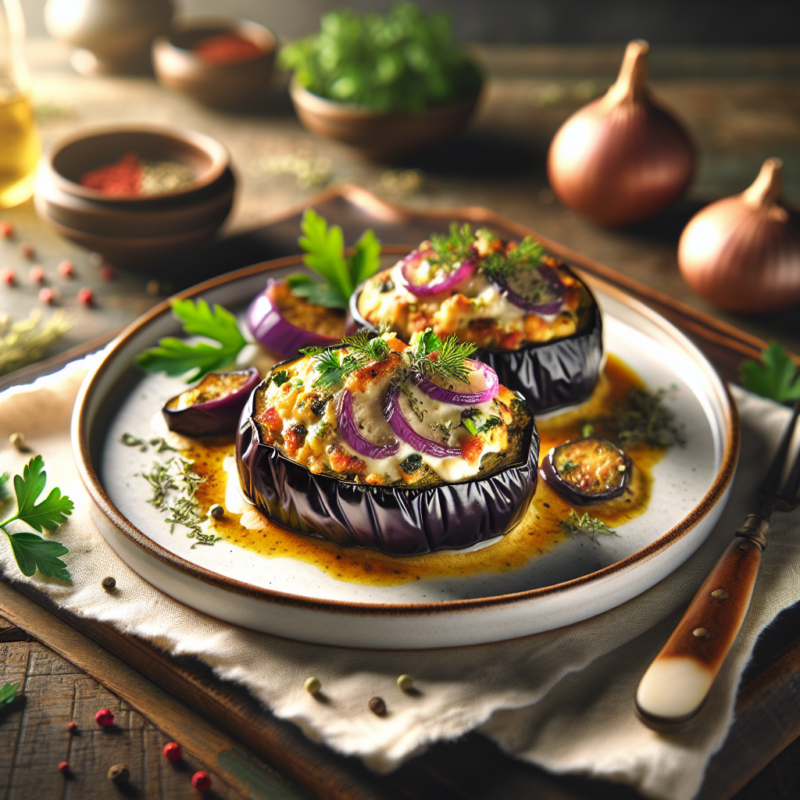Keto Grieks Gevulde Aubergine