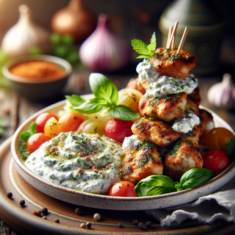 Keto Kip Souvlaki met Verfrissende Tzatziki